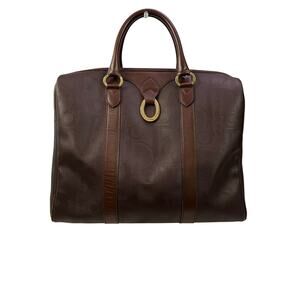 Christian Dior Vintage Brown Monogram Leather Large Satchel Bag France